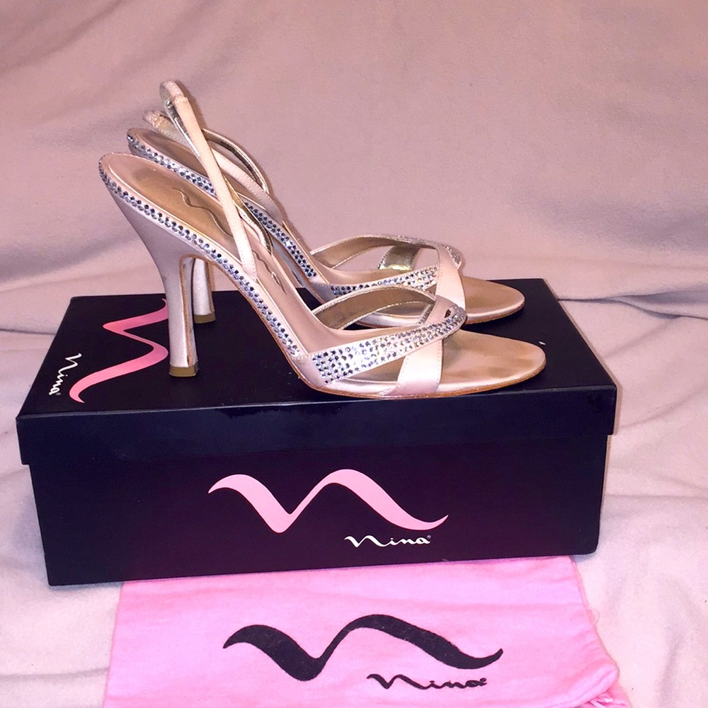 Sparkly strap 3 1/2 inch heels